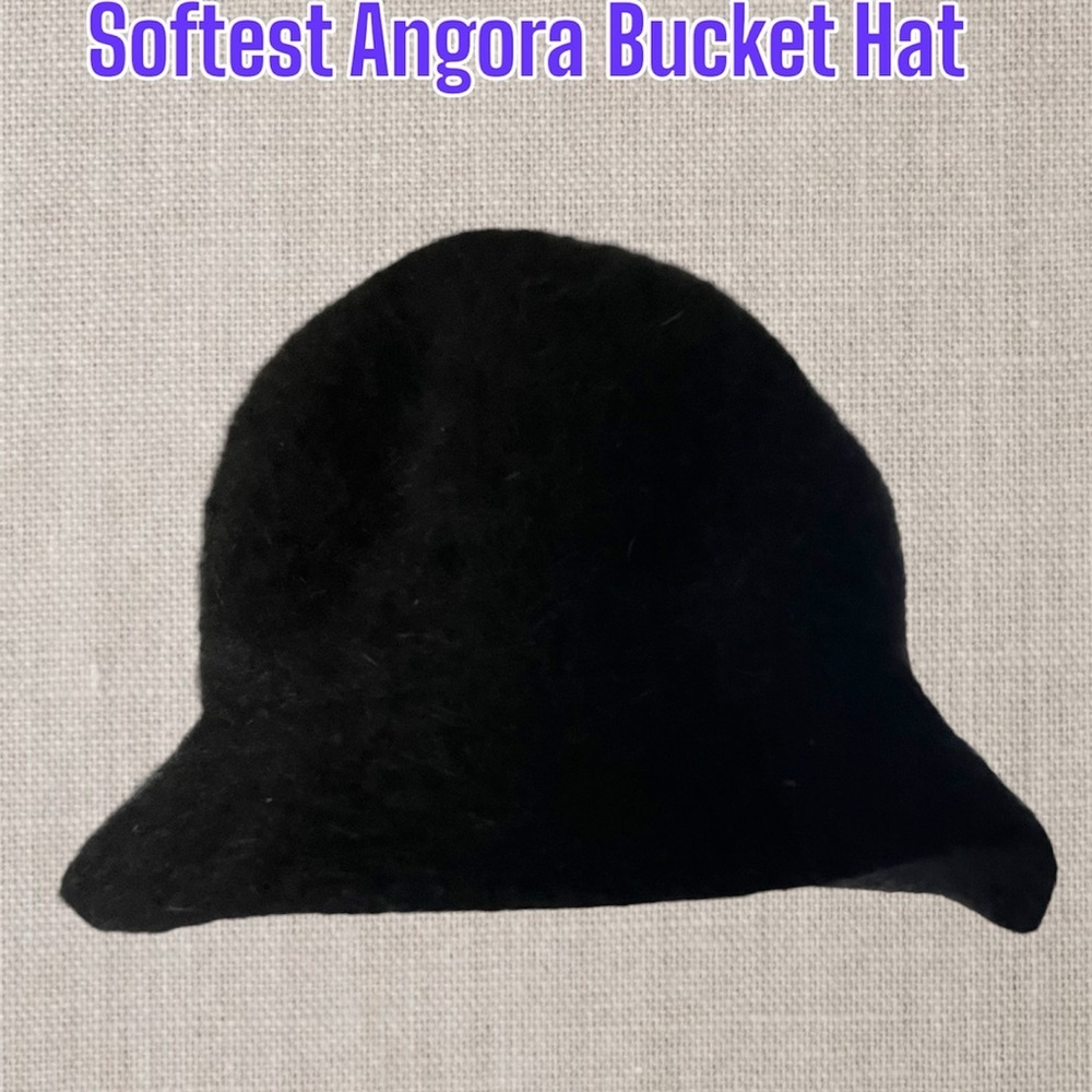☁️ SoftAngora Bucket Hat ☁️ D.N.Y. Black Bucket Hat ✨